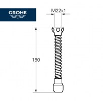 MEDIDAS BOQUILLA MANGUERA M22x1 GROHE
